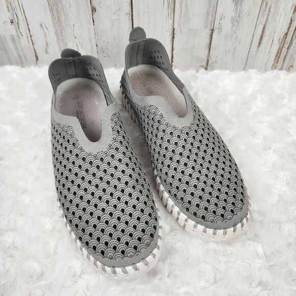 Ilse Jacobsen Tulip Perforated Gray Sneakers Size Euro 38 US 7.5-8 - Picture 1 of 10